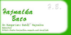 hajnalka bato business card